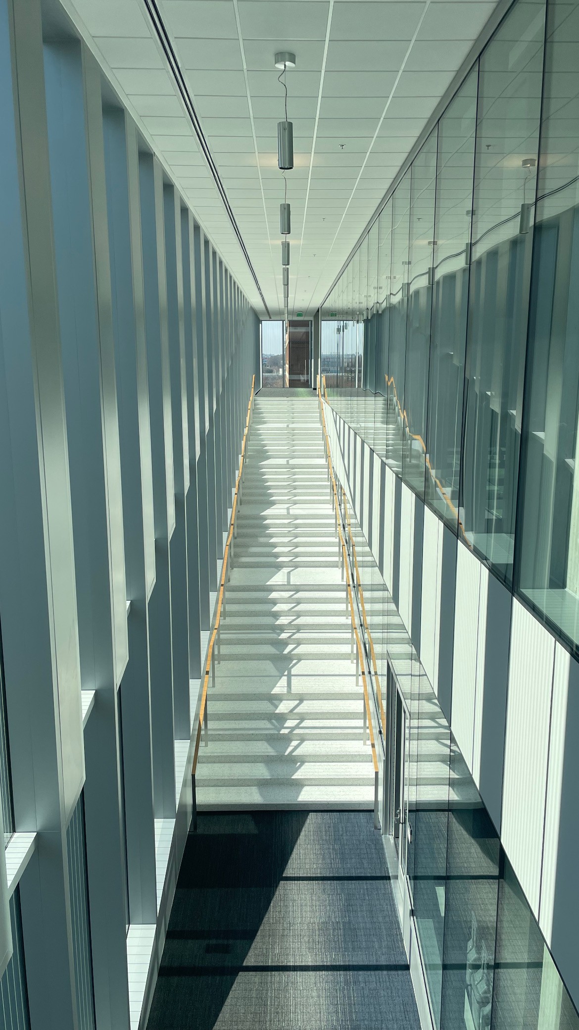 A staircase inside George Tower | Scheller Tower