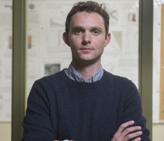 Chris Reinhard in lab at Georgia Tech's School of Earth and Atmospheric Sciences
