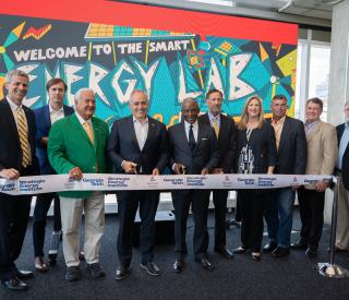 Microgrid Ribbon Cutting in Tech Square