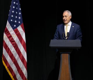 President Cabrera Welcomes Attendees at Vice President Visit