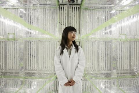 Sally Ng in her indoor environmental chamber 